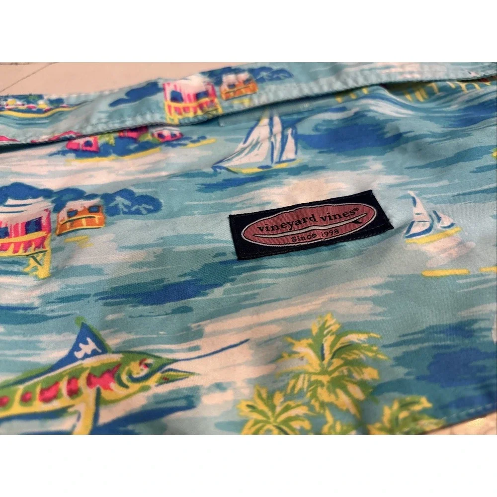 Vineyard Vines‎ Water Resistant Pouch Wet Bag Swim Suit Bag Fishing Lures Blue